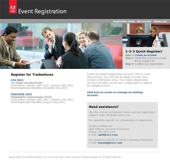 Adobe Event Registration